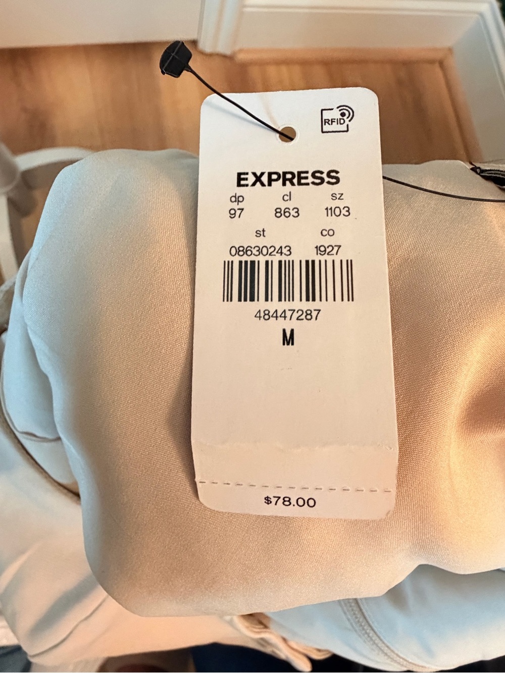 Express Strapless Bustier Tube Top in Beige - Picture 2 of 6